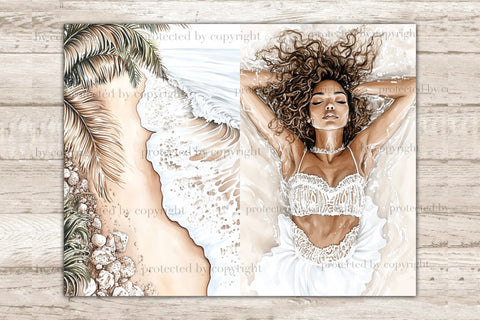 Beach Junk Journal Kit | Coastal Ephemera | Ocean Scrapbook SVG GlamArtZhanna 