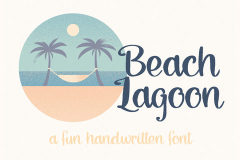 Beach Lagoon, Cute Handwritten Font - So Fontsy