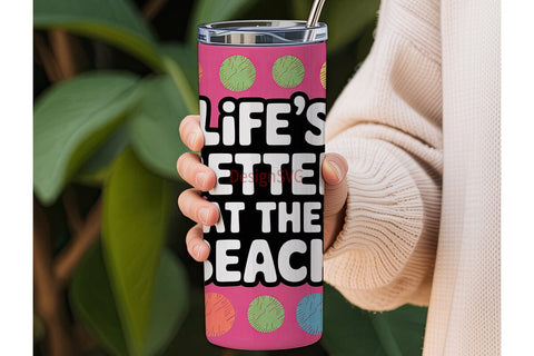 Beach Life 20oz Tumbler Wrap Sublimation DesignSVG 