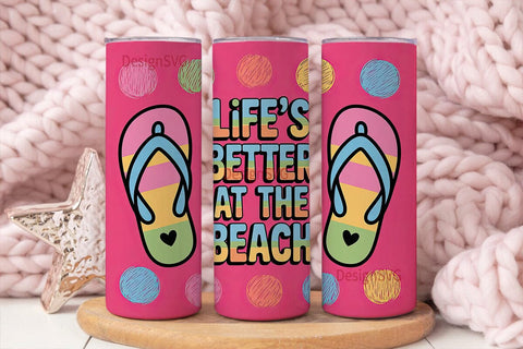 Beach Life 20oz Tumbler Wrap Sublimation DesignSVG 