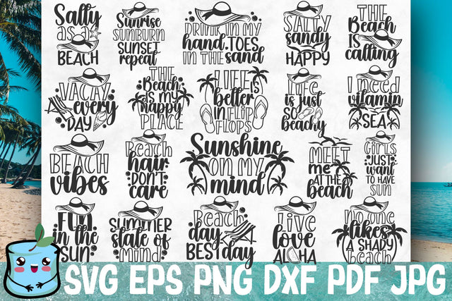 Beach Life SVG Bundle SVG MintyMarshmallows 