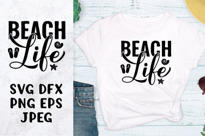 Beach life SVG. Funny summer quote shirt design SVG LaBelezoka 