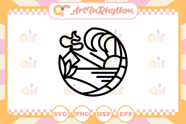 Beach Logo SVG Artinrhythm shop 