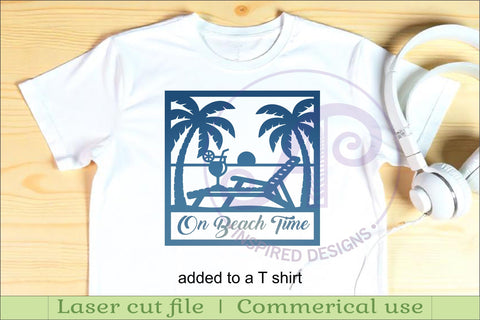 Beach lounger name wall art sign or card SVG APInspireddesigns 