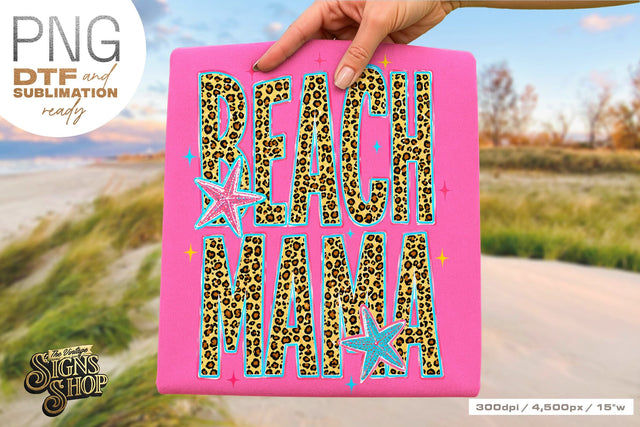 Beach Mama png, Girly Coastal Summer Design Sublimation The Vintage Signs Shop 