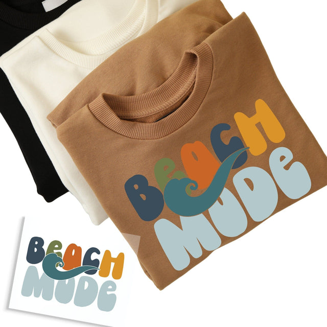 Beach Mode Wave DTF Transfer Physical So Fontsy T-Shirt Iron-On Transfer Shop