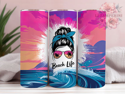 Beach Ocean Summer Tumbler Wrap, Ocean Tumbler Design, Summer Tumbler PNG, Coastal Sublimation Wrap, Tropical 20oz Tumbler, Sea Life Tumbler Wrap, Beach Theme Cup Design Sublimation Li Zamperini 