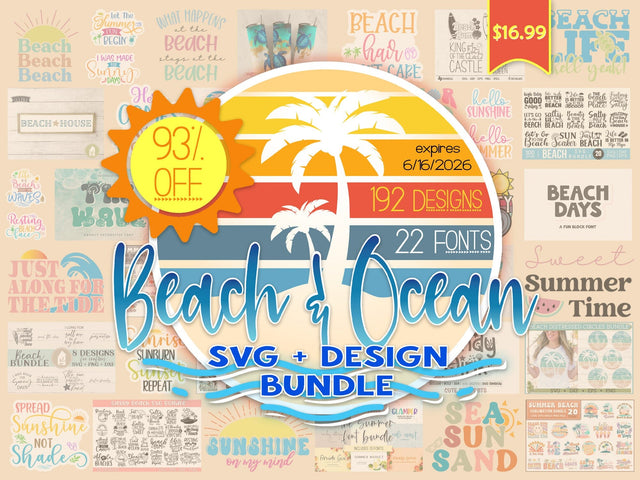 Beach & Ocean SVG + Design Bundle [93% off Reg $244] Bundle So Fontsy Design Shop 