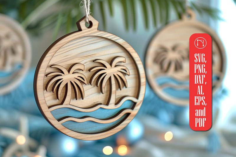 Beach Ornaments Laser Cut SVG SVG MD JOYNAL ABDIN 