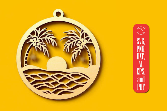 Beach Ornaments Laser Cut SVG SVG MD JOYNAL ABDIN 