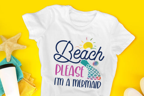 Beach Please I'm a Mermaid, Summer Sublimation Sublimation CraftLabSVG 