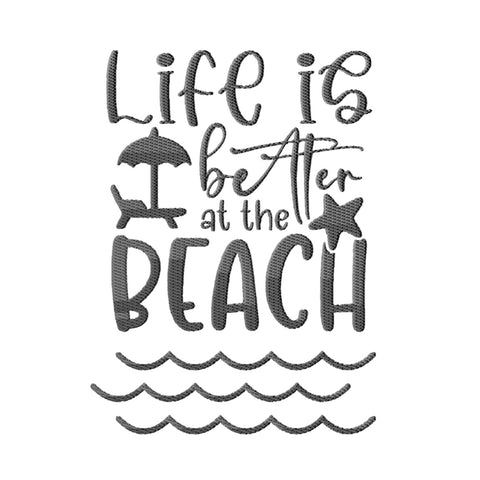 Beach Quotes Embroidery Designs Bundle - 6 Designs, Beach Embroidery Patterns, Beach Sayings Embroidery Files, Vacation Embroidery Files Embroidery/Applique DESIGNS HappyDesignStudio 