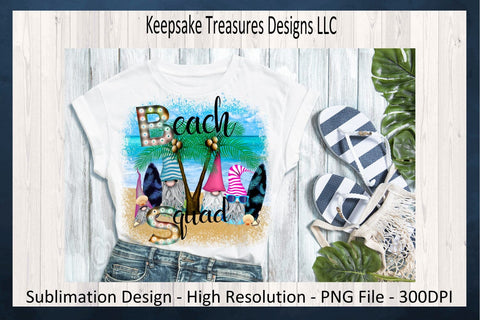 Beach Squad Summer Gnomes, Sublimation Printable PNG, Digital Download Sublimation Keepsake Treasures Designs LLC. 