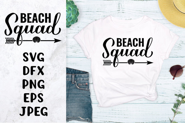 Beach squad SVG. Funny summer saying shirt design SVG LaBelezoka 