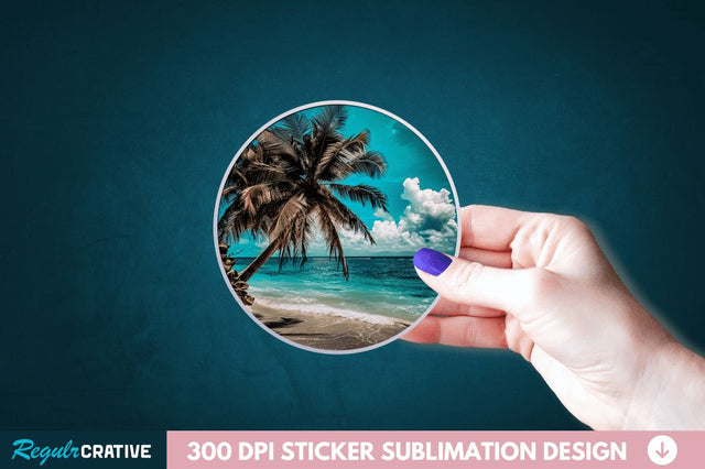 Beach Sticker Clipart Sublimation Regulrcrative 