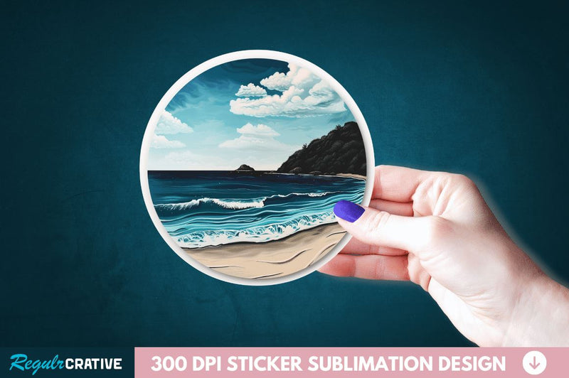 Beach Sticker Clipart Sublimation Regulrcrative 