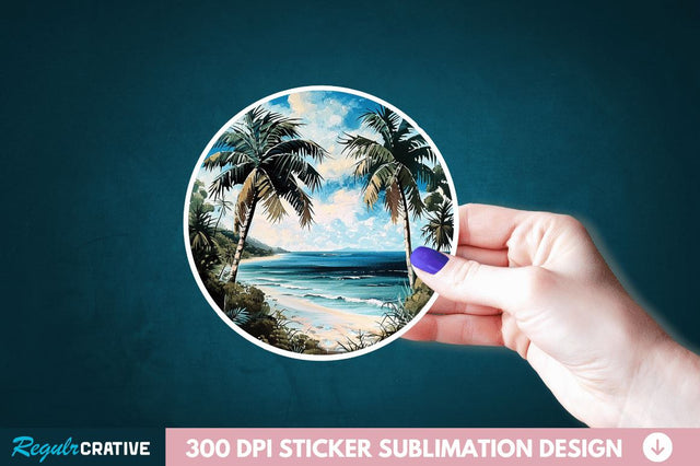 Beach Sticker Clipart Sublimation Regulrcrative 