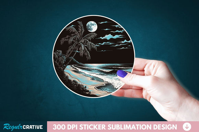 Beach Sticker Clipart Sublimation Regulrcrative 