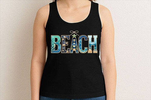 Beach Sublimation PNG Coastal Lettering Digital Download SVG BillahCrafts 