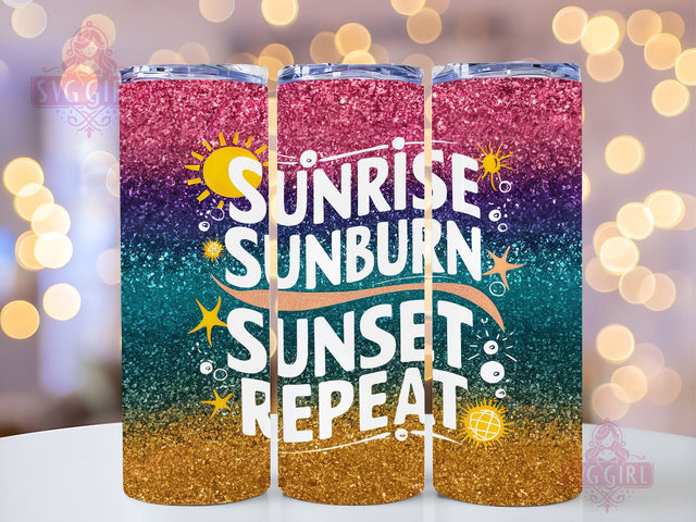 Beach Summer 20oz Tumbler Wrap Sublimation Design, Straight Tapered Tumbler Wrap, Summer Tumbler Png, Instant Digital Download Sublimation SvggirlplusArt 