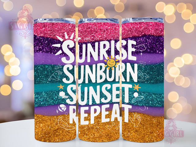 Beach Summer 20oz Tumbler Wrap Sublimation Design, Straight Tapered Tumbler Wrap, Summer Tumbler Png, Instant Digital Download Sublimation SvggirlplusArt 