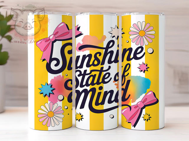 Beach Sunshine 20oz Tumbler Wrap, Sunshine State Of Mind, Beach Quote Sublimation, Vacation PNG Design, 20oz Tumbler Wrap, Summer Vibes Sublimation, Tropical Beach PNG Sublimation Lara' s Designs 