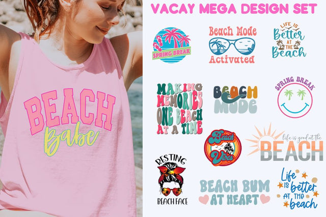 Beach SVG Bundle | Summer Vibes Cut File Set | Ocean Beach Life Digital Download | Cricut Silhouette Ready SVG So Fontsy Design Shop 
