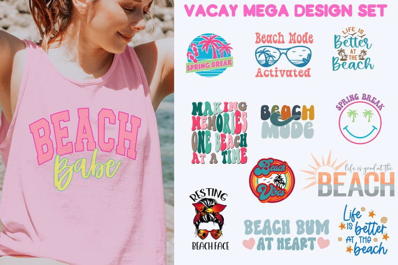 Beach SVG Bundle | Summer Vibes Cut File Set | Ocean Beach Life Digital Download | Cricut Silhouette Ready SVG So Fontsy Design Shop 
