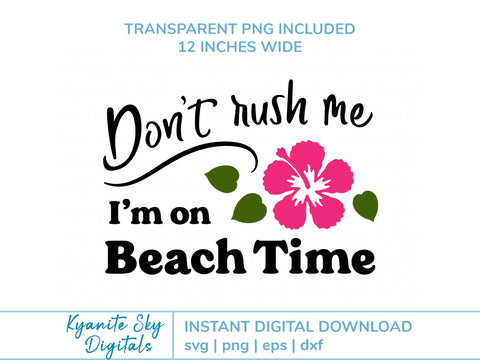 Beach Time SVG Fun Quote Summer Tropical Vacation SVG Kyanite Sky Digitals 