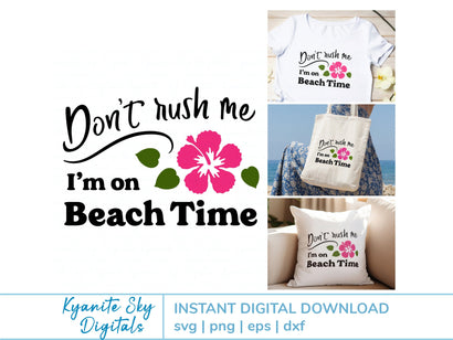 Beach Time SVG Fun Quote Summer Tropical Vacation SVG Kyanite Sky Digitals 