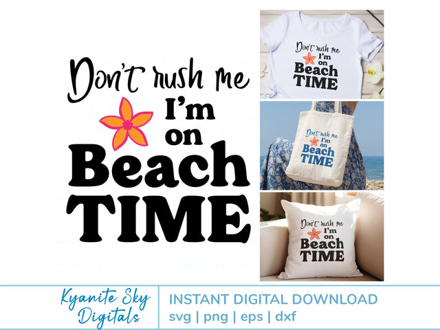 Beach Time SVG summer tropical vacation quote SVG Kyanite Sky Digitals 