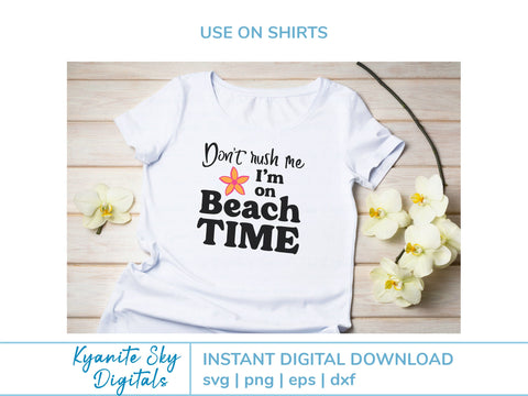Beach Time SVG summer tropical vacation quote SVG Kyanite Sky Digitals 