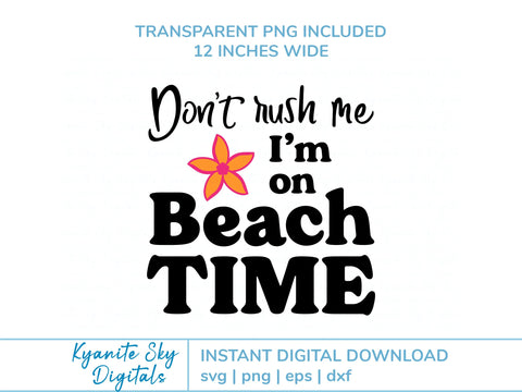 Beach Time SVG summer tropical vacation quote SVG Kyanite Sky Digitals 