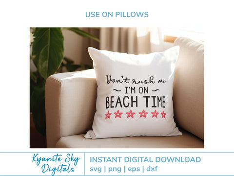 Beach Time SVG tropical vacation summer quote with flower border SVG Kyanite Sky Digitals 