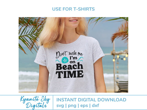 Beach Time SVG vacation quote with sand dollar SVG Kyanite Sky Digitals 