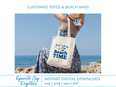 Beach Time SVG vacation quote with starfish sea star SVG Kyanite Sky Digitals 