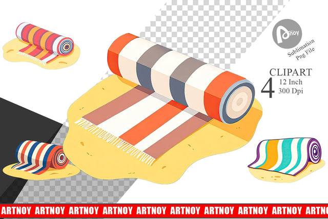 Beach Towel Clipart Sublimation artnoy 