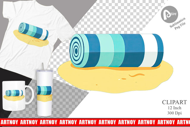 Beach Towel Clipart Sublimation artnoy 