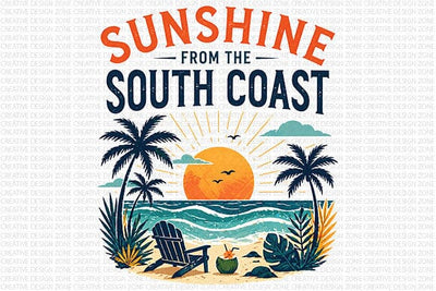 Beach Vacation PNG South Coast Coastal Lifestyle Digital Download SVG BillahCrafts 