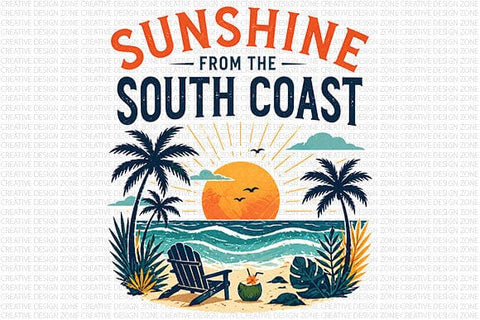 Beach Vacation PNG South Coast Coastal Lifestyle Digital Download SVG BillahCrafts 