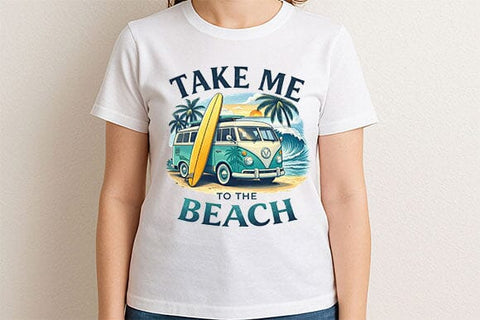 Beach Vacation PNG Take Me To The Beach Surf Van Sublimation Design SVG BillahCrafts 