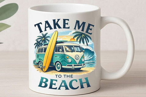 Beach Vacation PNG Take Me To The Beach Surf Van Sublimation Design SVG BillahCrafts 
