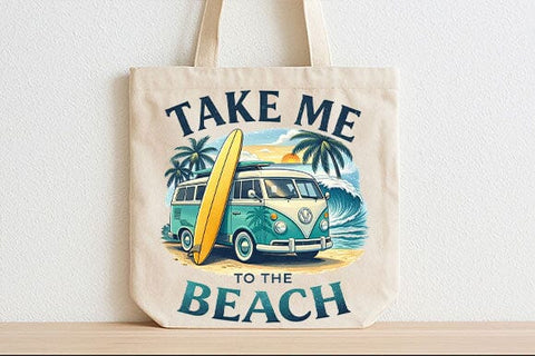 Beach Vacation PNG Take Me To The Beach Surf Van Sublimation Design SVG BillahCrafts 