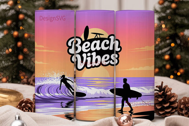 Beach Vibes 20oz Tumbler Wrap Sublimation DesignSVG 