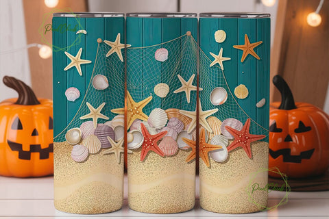 Beach Vibes 20oz Tumbler Wrap Sublimation PixelChick 