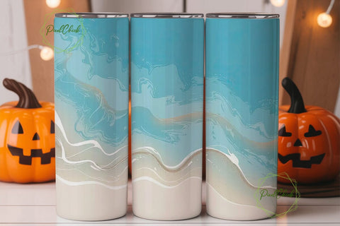 Beach Vibes 20oz Tumbler Wrap Sublimation PixelChick 