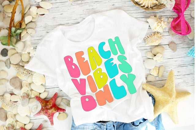 Beach vibes only SVG PNG DXF EPS Cut File - Cricut & Silhouette Design SVG So Fontsy VIP Design Shop 