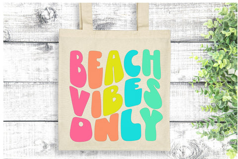 Beach vibes only SVG PNG DXF EPS Cut File - Cricut & Silhouette Design SVG So Fontsy VIP Design Shop 