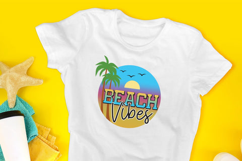 Beach Vibes PNG - Summer Sublimation Design Sublimation CraftLabSVG 