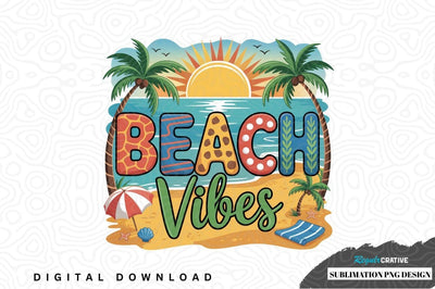 Beach vibes sublimation png design Sublimation Regulrcrative 